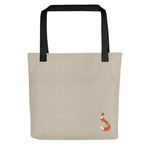 Fox Hunt Tote Bag | Beige