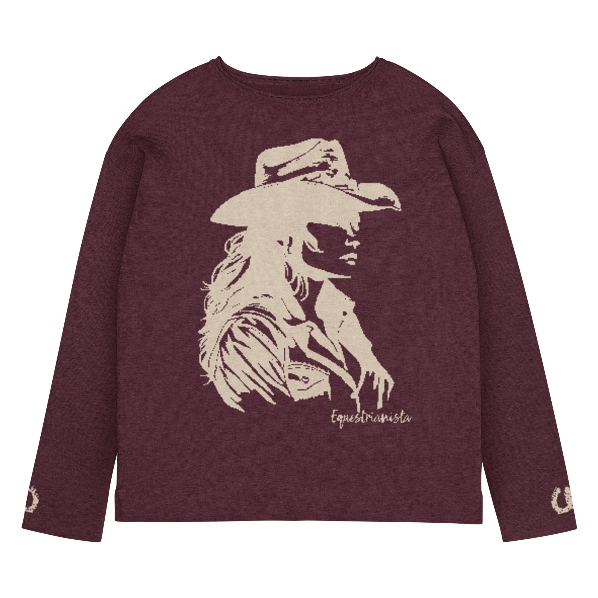 Lainey Knit Crewneck Sweater | Cabernet