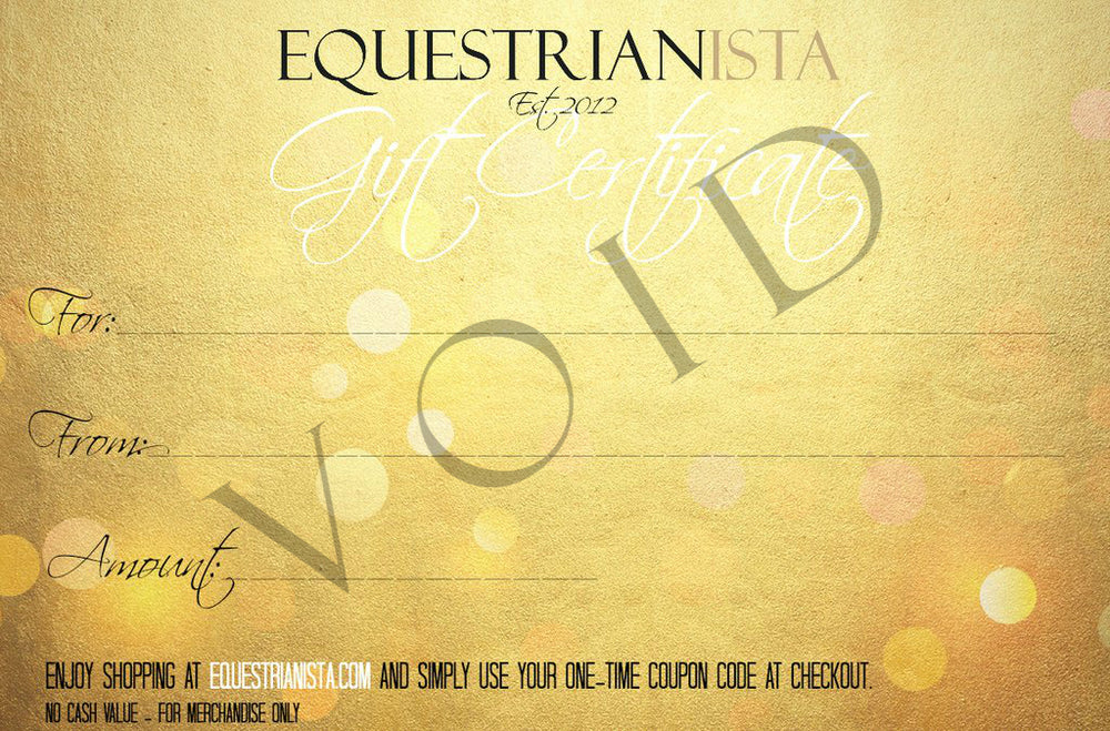 Equestrian Gift Certificate: A Perfect Fit for Every Equestrienne, Every Time!