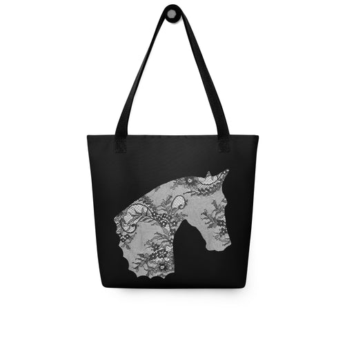 Chantilly Lace Horse Tote Bag
