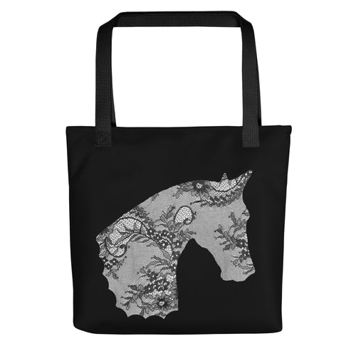 Chantilly Lace Horse Tote Bag