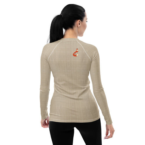 Back View of Skull and Crops Equestrian Sunshirt Base Layer in Blush Pink by EQUESTRIANISTA Brand Apparel and Accessories.