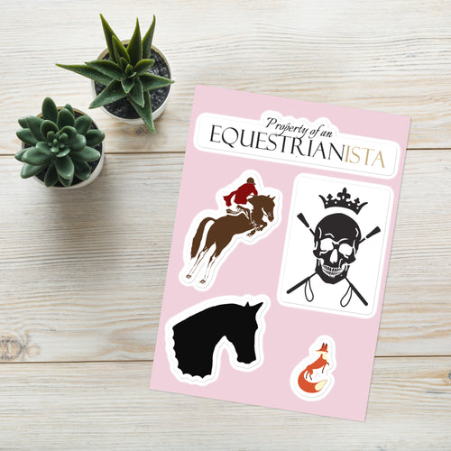 Best-selling EQUESTRIANISTA designs on stickers. 