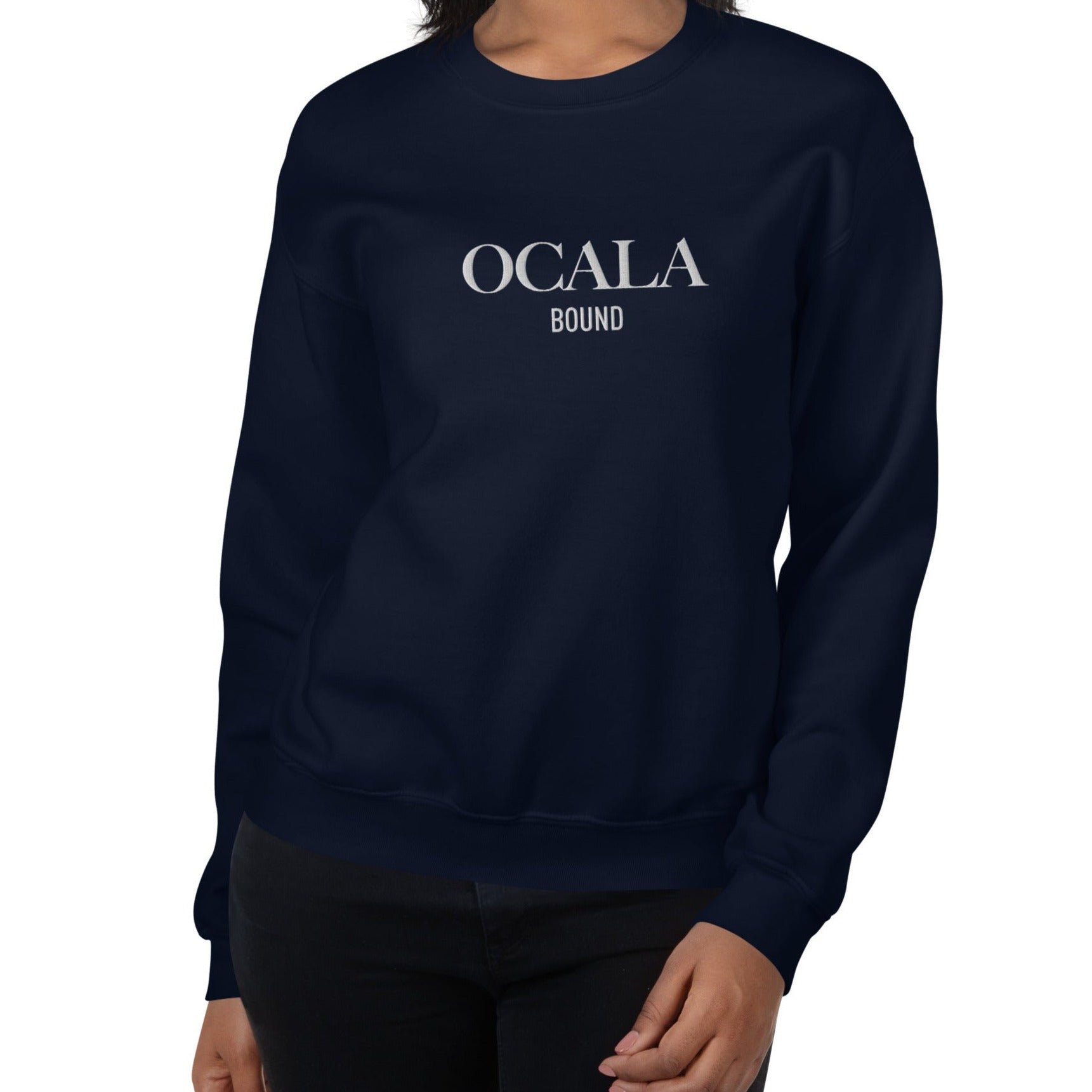 Ocala Bound Pullover in Navy by EQUESTRIANISTA Brand.